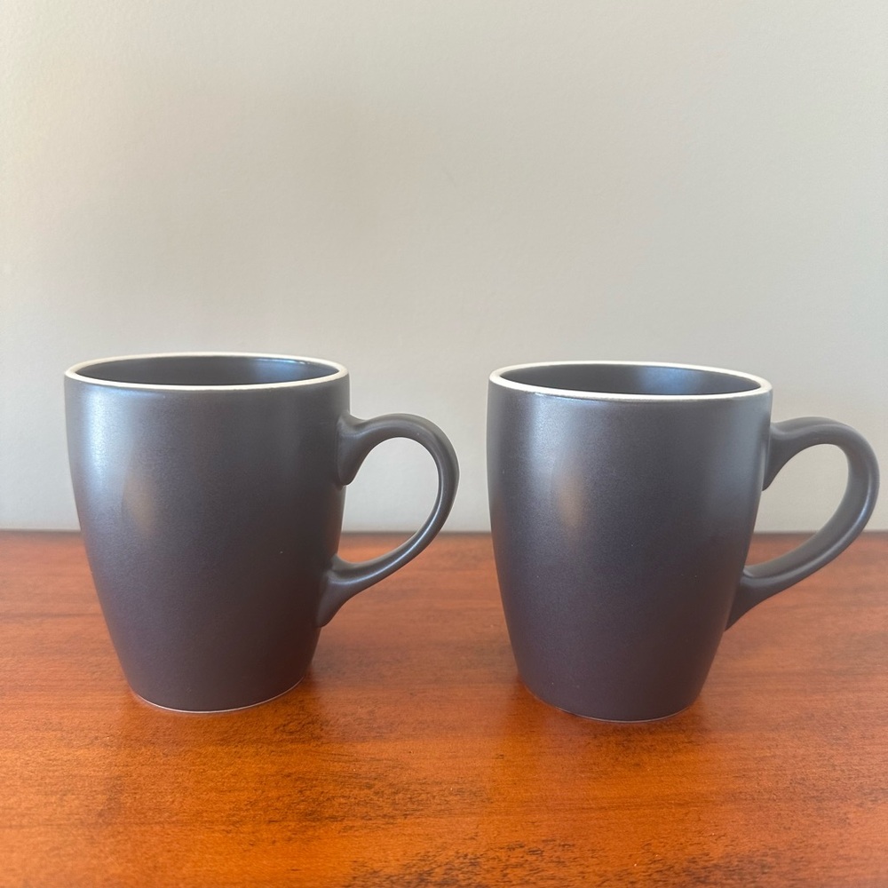 Dark Gray Ceramic Mug Set